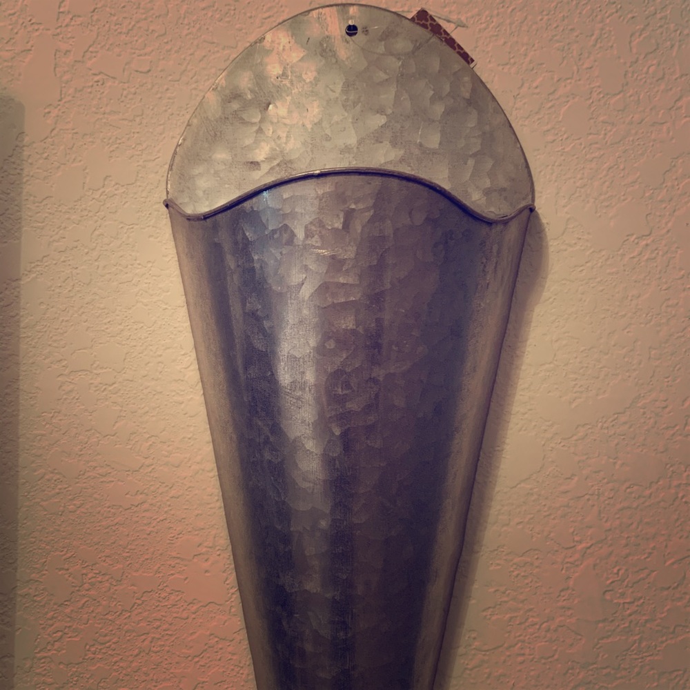 2 Galvanized Wall Pockets